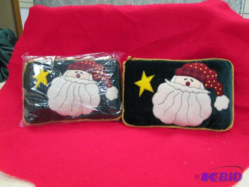 Qty 2 Hanging Christmas pillow with Santa on ...