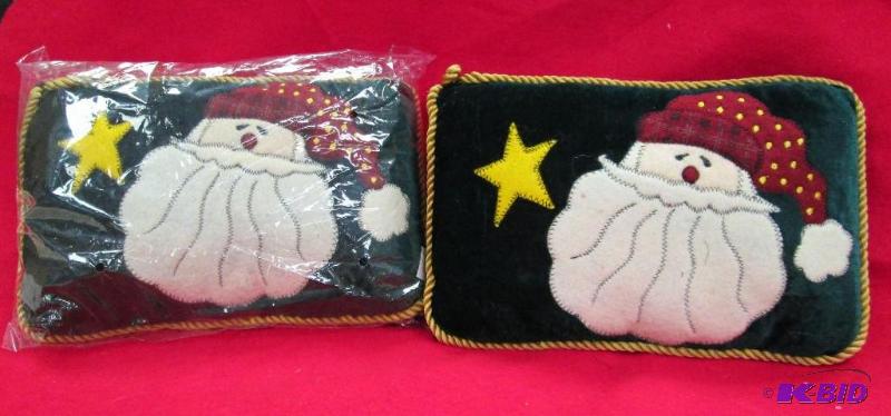 Qty 2 Hanging Christmas pillow with Santa on ...