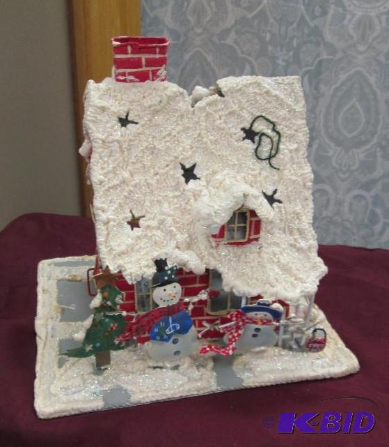 House decorated with for Christmas made out o...