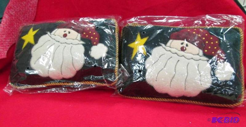 Qty 2 Hanging Christmas pillow with Santa on ...