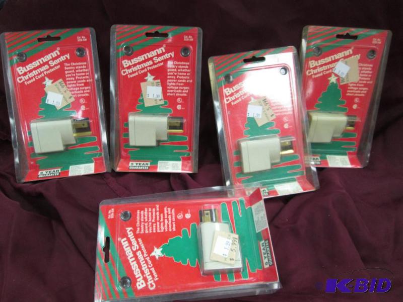 Qty 4 Bussmann Christmas Sentry Fused cord pr...