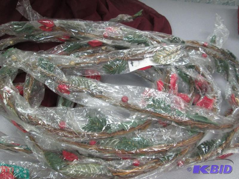 Qty 9 -5 ft Christmas garland twigs, greener,...