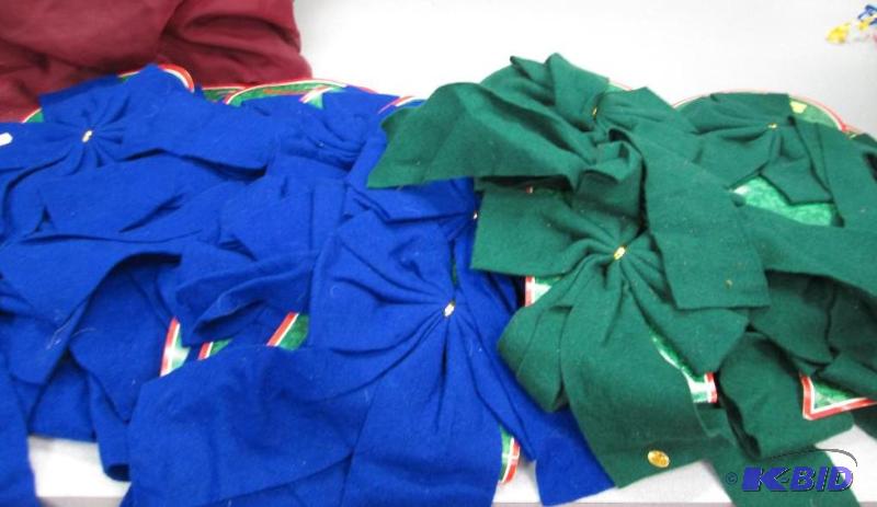 Assortment of bows green and blue...