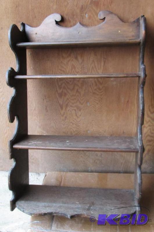 lot 116 image: wooden shelf...