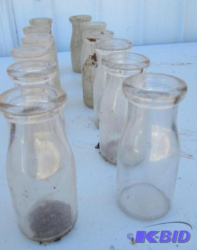 lot 20 image: 12 vintage glass bottles...