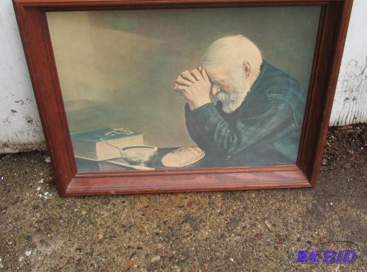 lot 231 image: framed artwork- prayers for the Lords Supper...