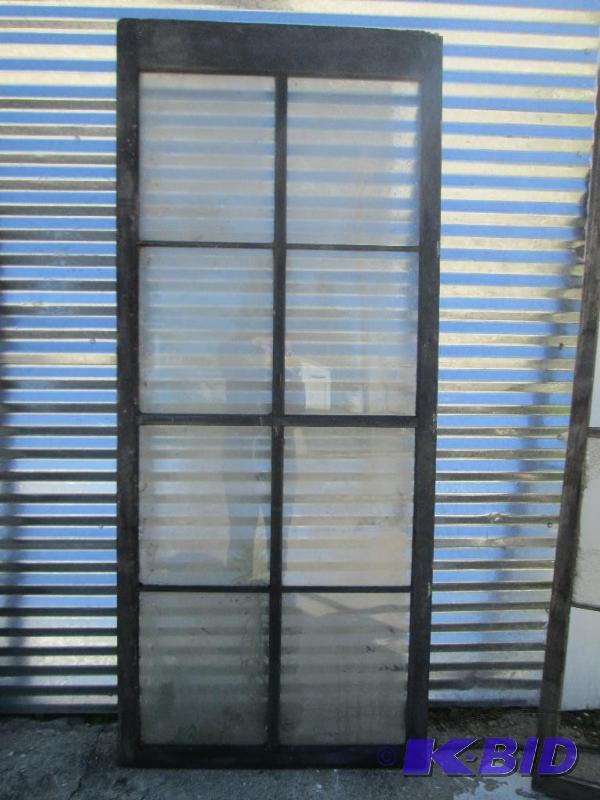 lot 24 image: Large 8 pane window,wood frame-black,34wx80h...