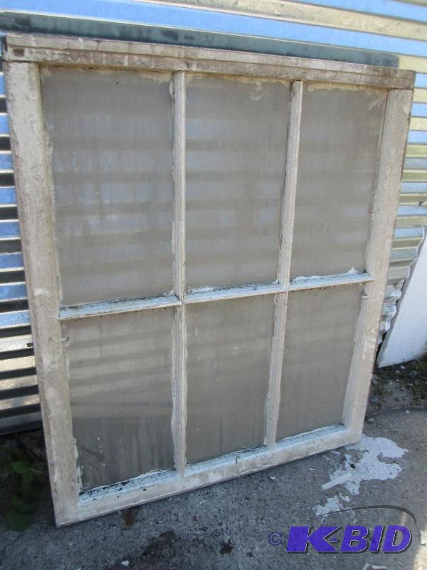 lot 35 image: window,solid wood 34x39 12, 6 panes w glass,...
