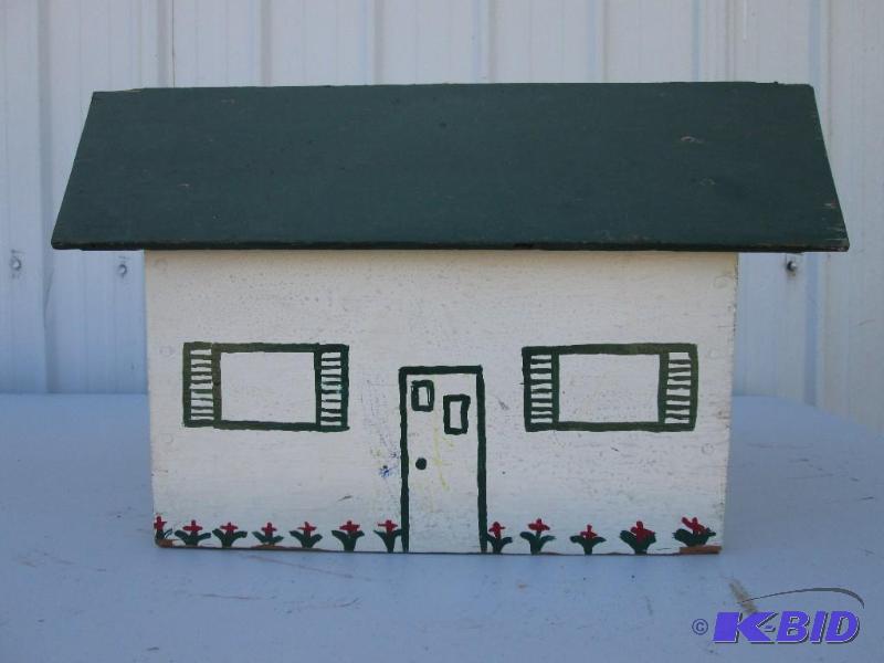 lot 6 image: vintage hand painted doll farm house...