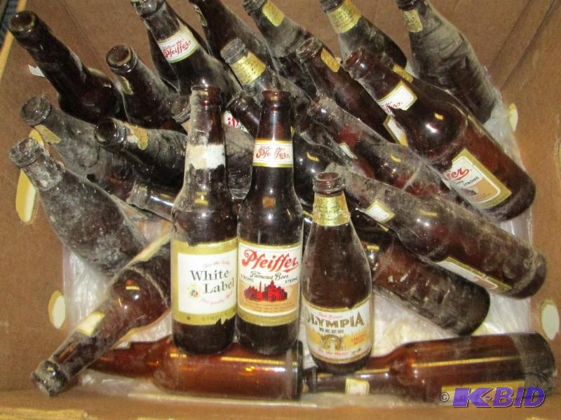 lot 85 image: Large lot of vintage beer bottles featuring ...