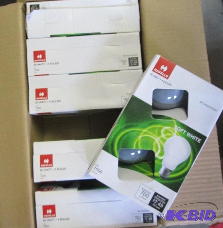 lot of 60 watt  4 bulbs, lite for 1500 hours...
