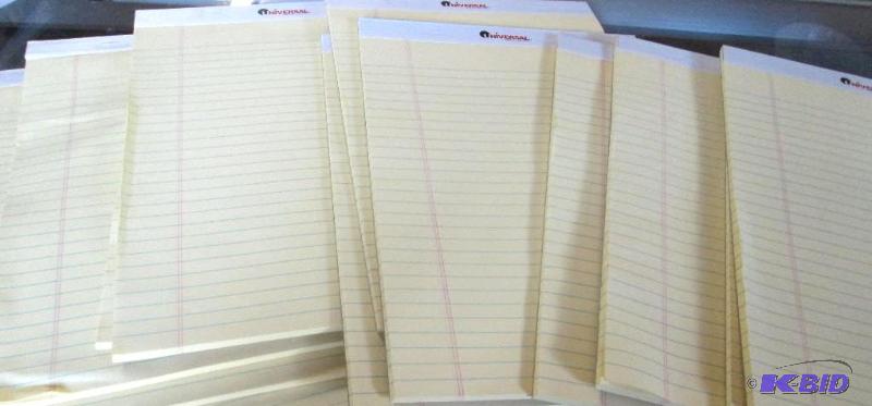12 yellow notepads...