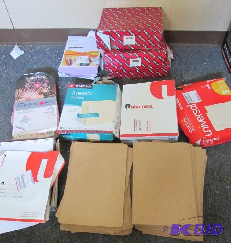 mixed lot of file folders , and paper, hangin...