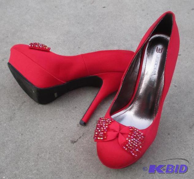 red high heel dress shoes JF Jessicaparker br...