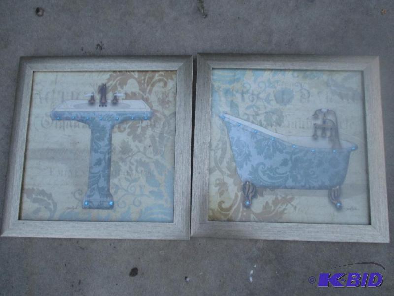 wall hanging bathtub and sink 2 prints...