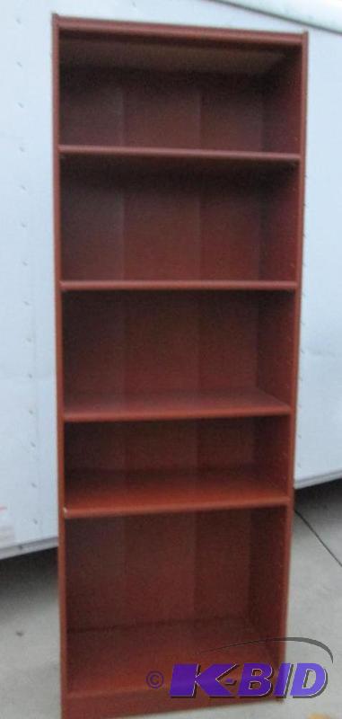 Wooden colored book shelf 71&quot tall, 25&q...
