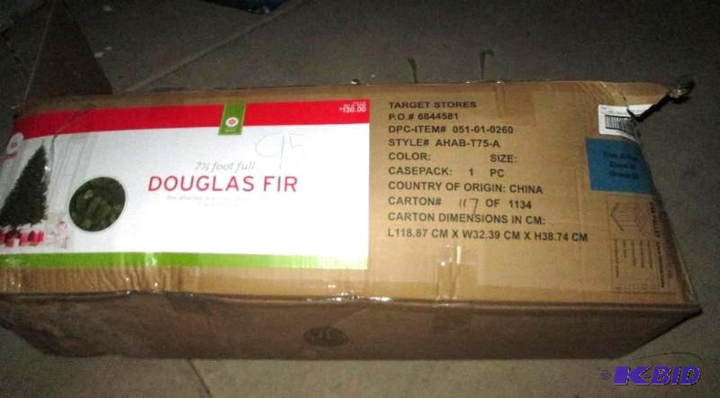 C-mas Douglas Fir 7.5 tree with preattached ...