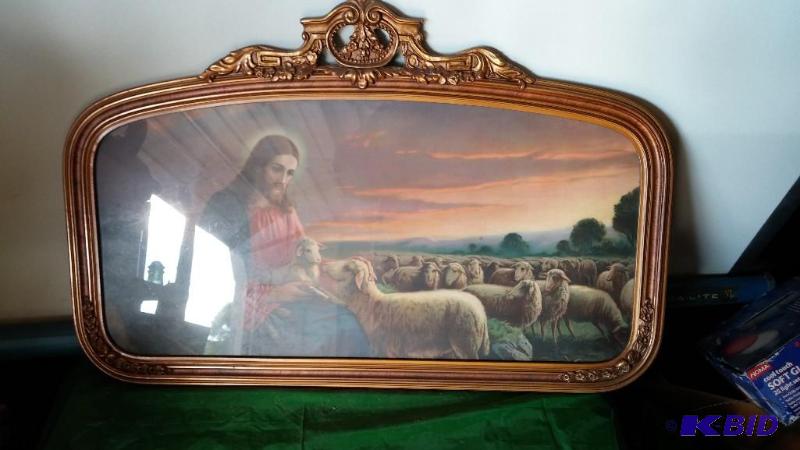 Vintage Jesus and Sheep Picture...