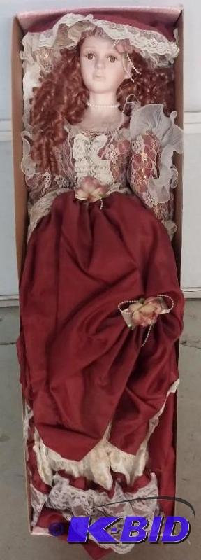 Vintage 29&quot Porcelain Doll still in box-...