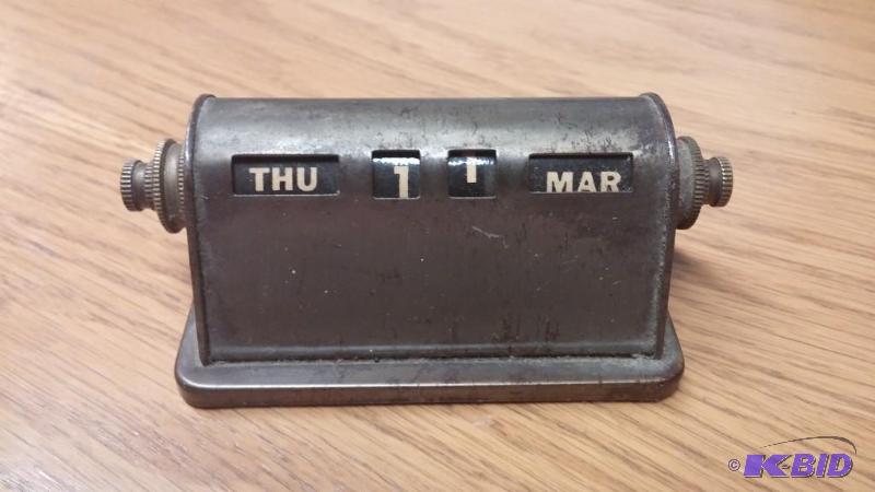 Vintage Brass Desk Calendar...