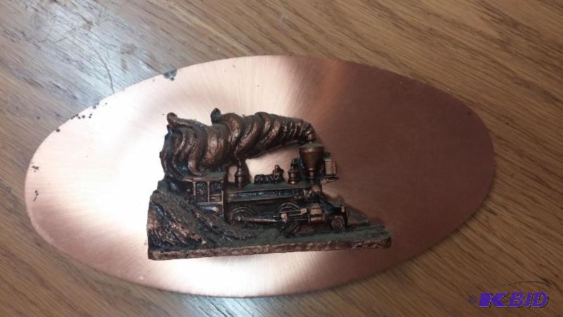 Vintage BRASS Railroad Picture...