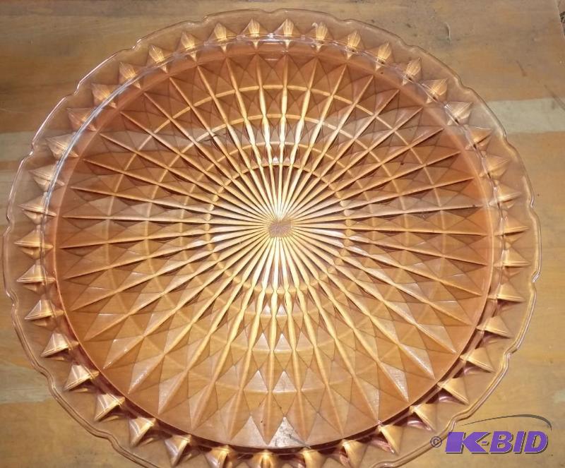 Pink Depression Glass Platter...