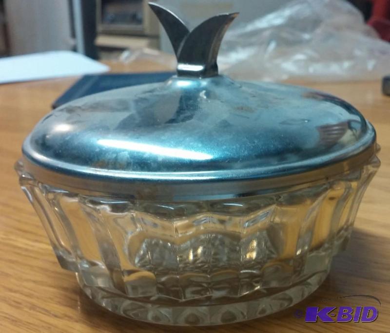 Vintage Silver Plated Crystal Bowl...