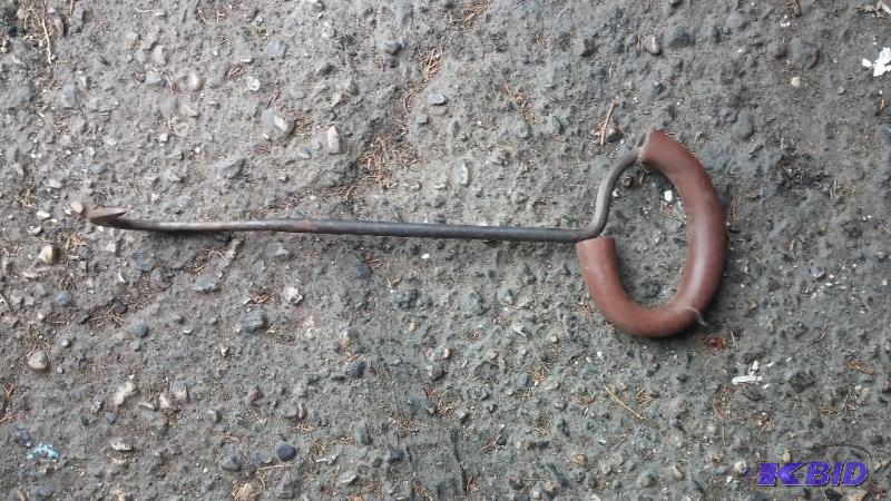 VINTAGE Hay hook-Still has leather on handle...