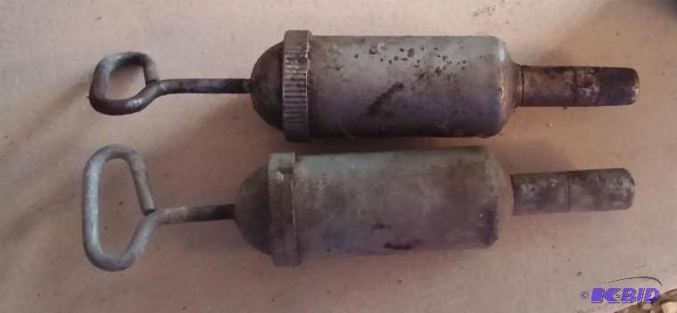 Pair of vintage 1940s Grease guns...