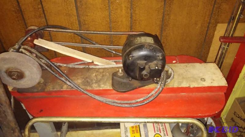Vintage Sharpener Table-GE Motor...