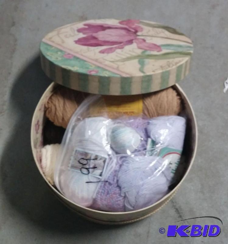 Hat Box with Yarn...