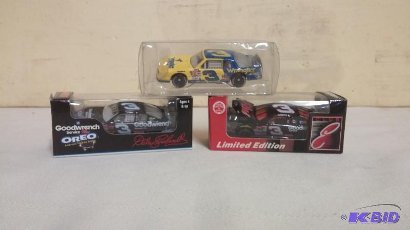 LOT OF 3 164 SCALE CARS DALE EARNHARDT WRAN...