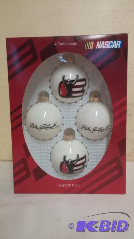 4 DALE EARNHARDT CHRISTMAS ORNAMENTS...