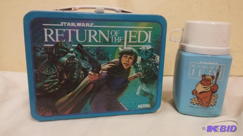 RETURN OF THE JEDI METAL LUNCH BOX WITH THERM...