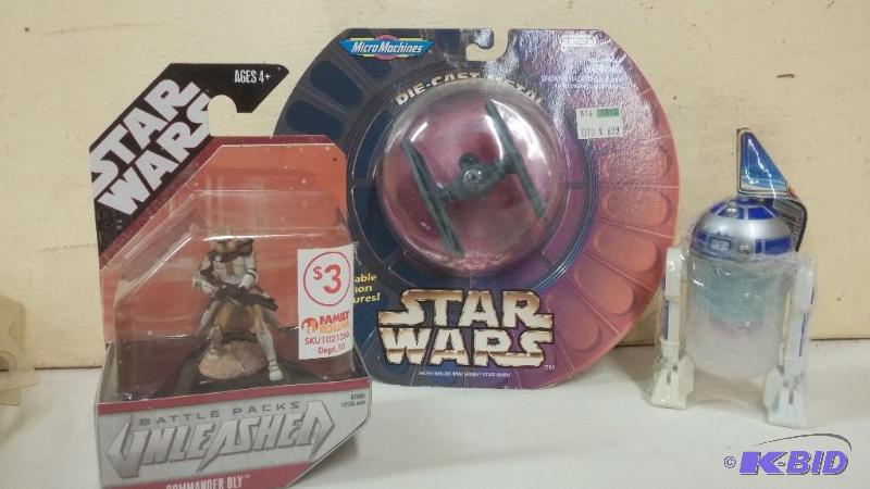 LOT OF STAR WARS ITEMS MICRO MACHINES TIE FI...