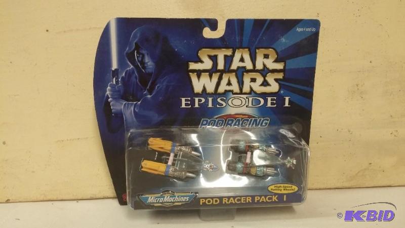 STAR WARS MICRO MACHINES POD RACER PACK #1 NE...