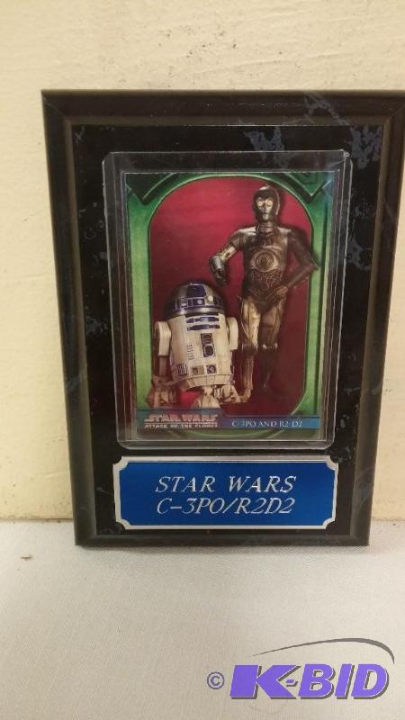 STAR WARS C-3PO AND R2-D2 PLAQUE...