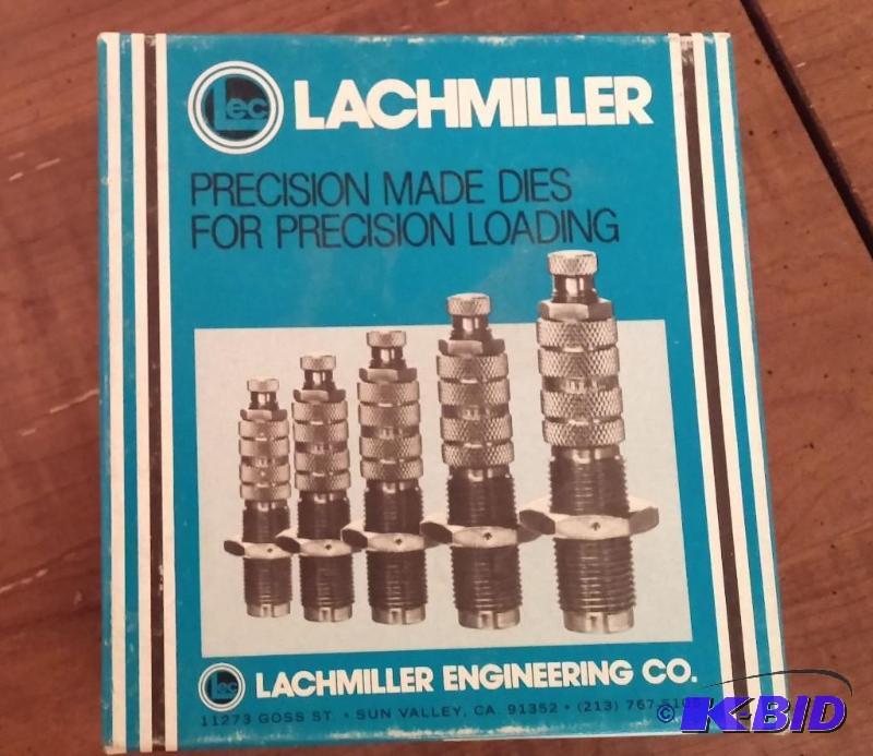 lot 13 image: 44-40 lachmiller 3 die set seater..for a flat...