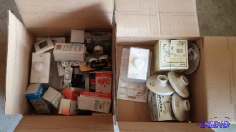 lot 22 image: 2 boxs of electric supplies...
