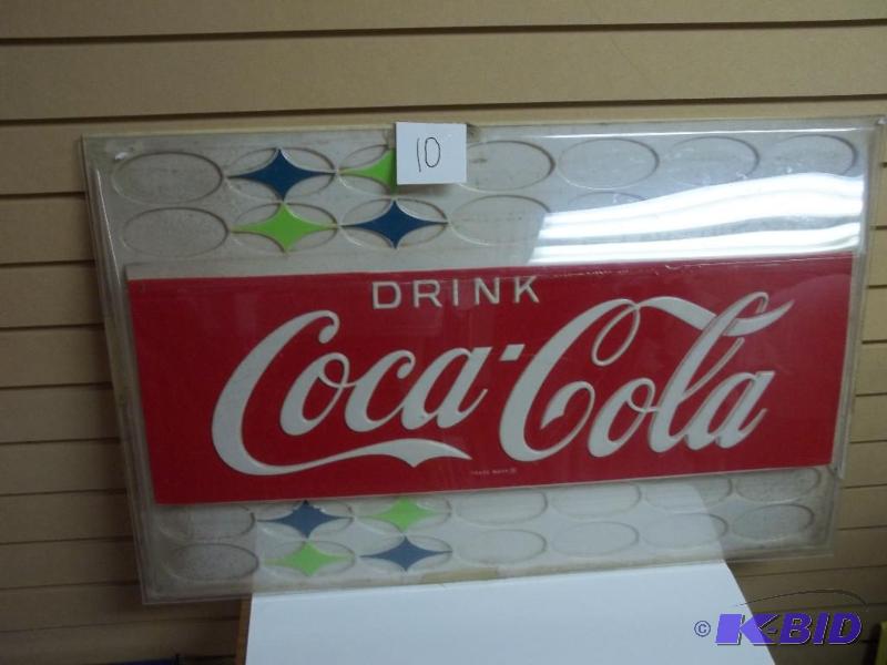 Coca Cola ad sign 33x21, plastic housing, nic...