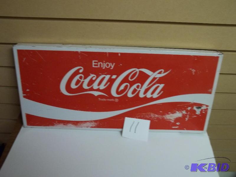 Coca Cola metal display sign 22x10, nice...