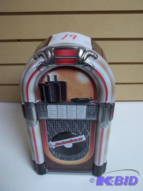 Tin Juke Box, 13 inches high...