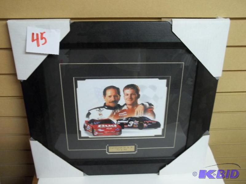 Dale Sr and Dale Jr framed picture, new, 20x1...