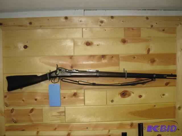 lot 10 image: US Springfield 1884 trapdoor rifle SN 394599...