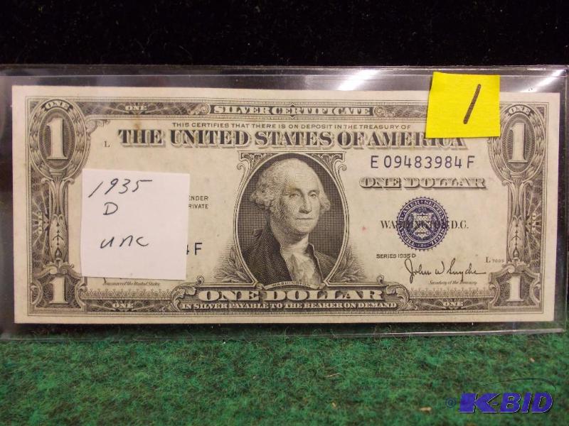 US $1.00 Silver Certificate Series 1935 D...