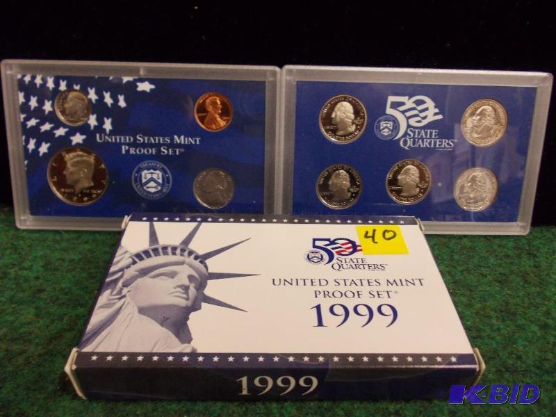 US Mint Proof Set With State Quarters 1999...