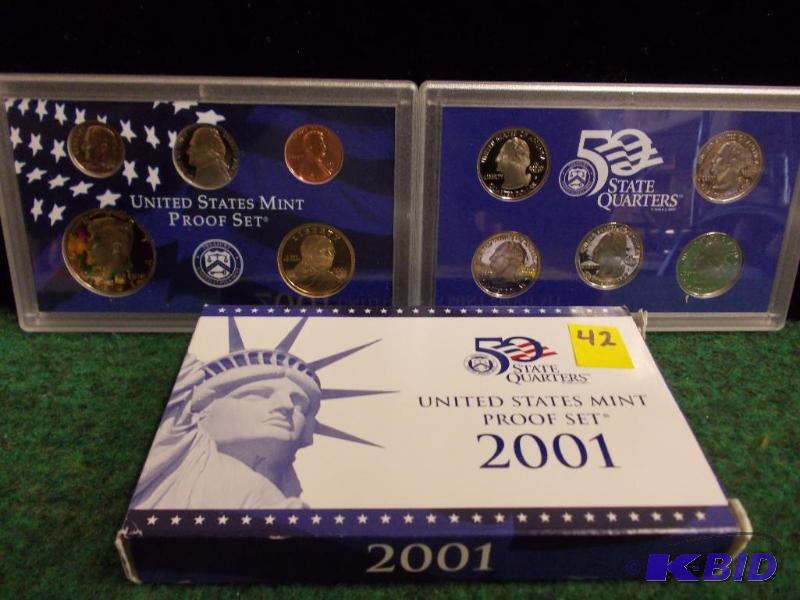 US Mint Proof Set With State Quarters 2001...