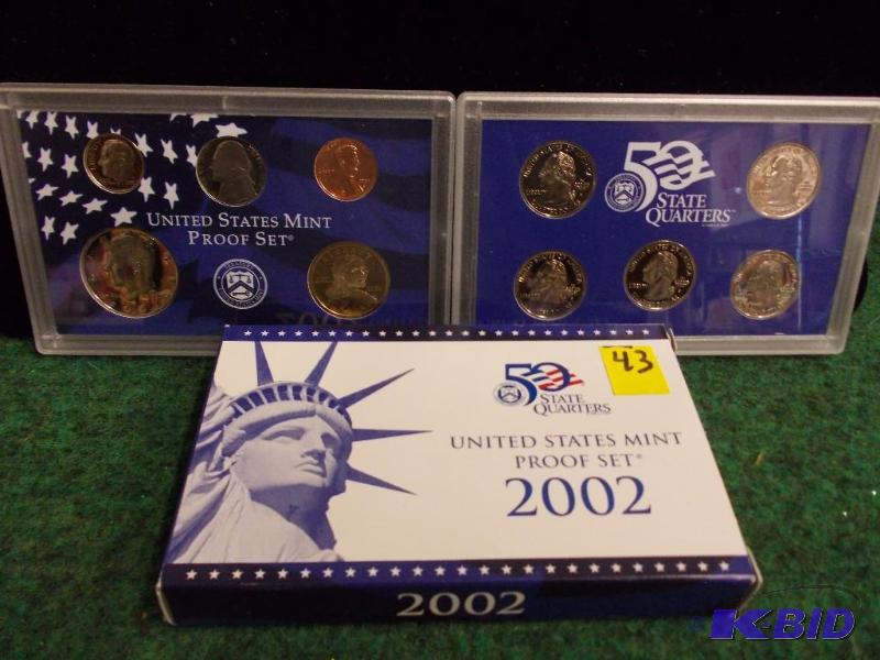 US Mint Proof Set With State Quarters 2002...
