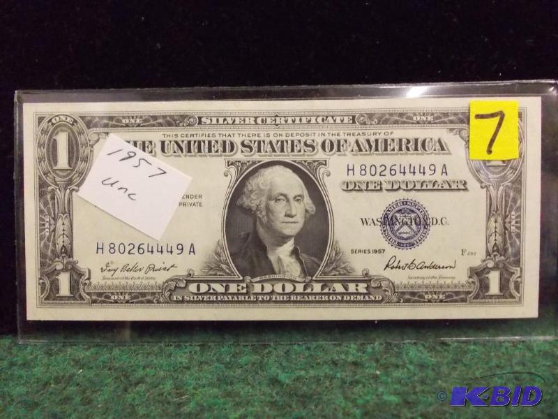 US $1.00 Silver Certificate Series 1957...