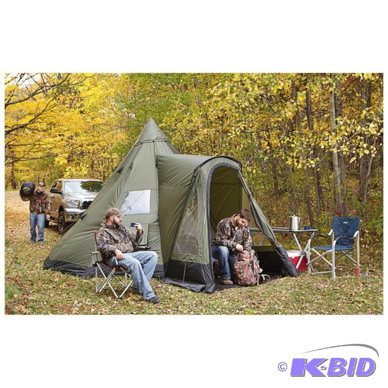 14x14 foot Deluxe Teepee Tent, polyester shel...